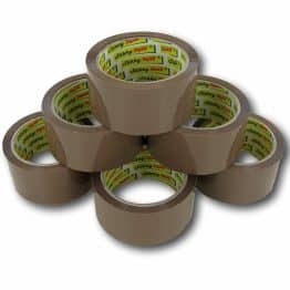 Buff Buff Brown Clear Packaging Parcel Packing Tape Strong 48mm x 66m Fragile 6 12 