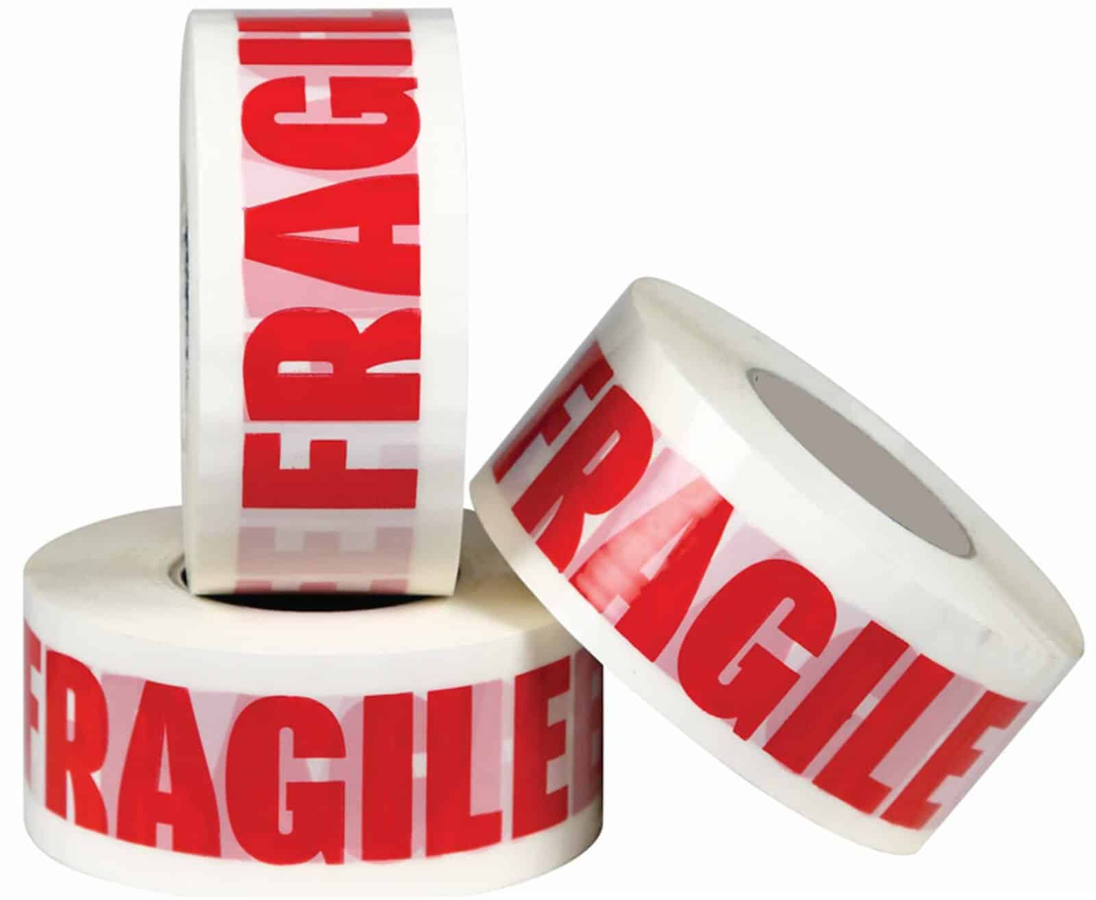 FRAGILE Printed Sealing Packing Parcel Tape Roll 48mm x 66m 