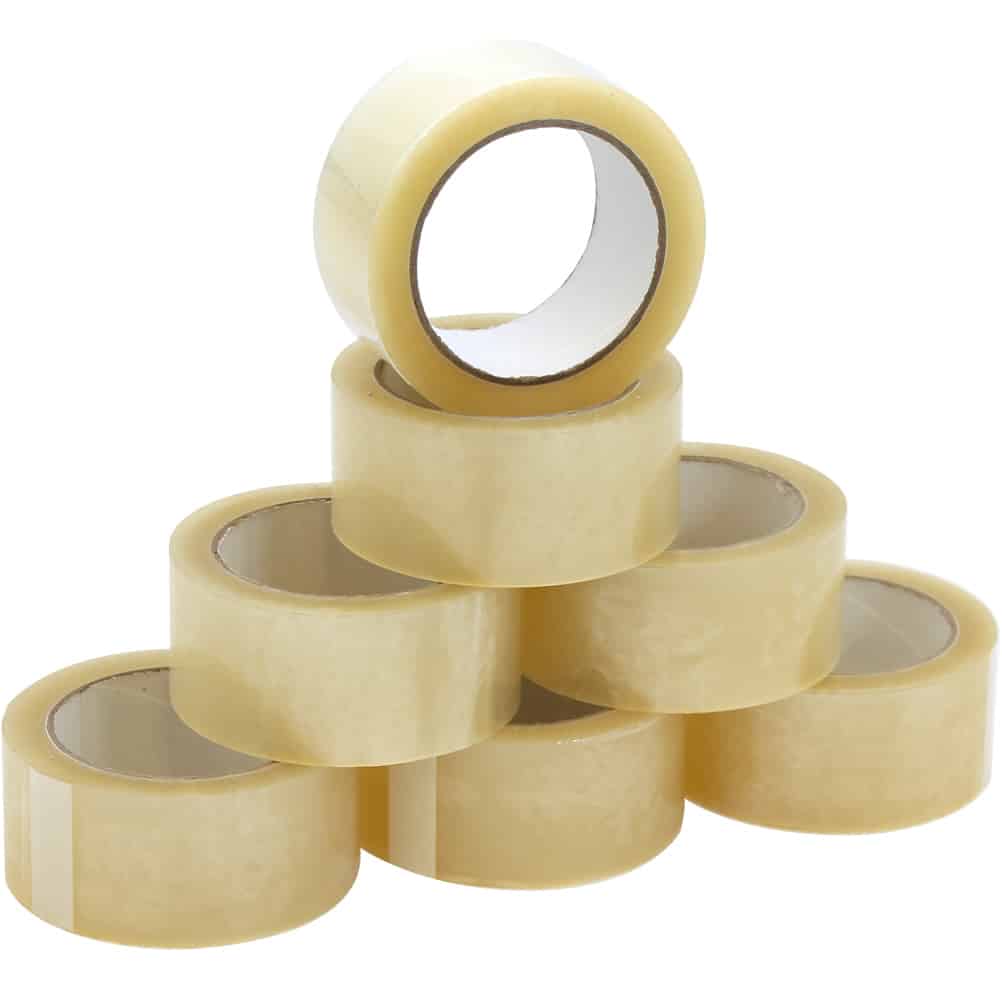 2" 72 ROLLS OF CLEAR LOW NOISE PACKING PARCEL PACKAGING TAPE 48mm x 66M 