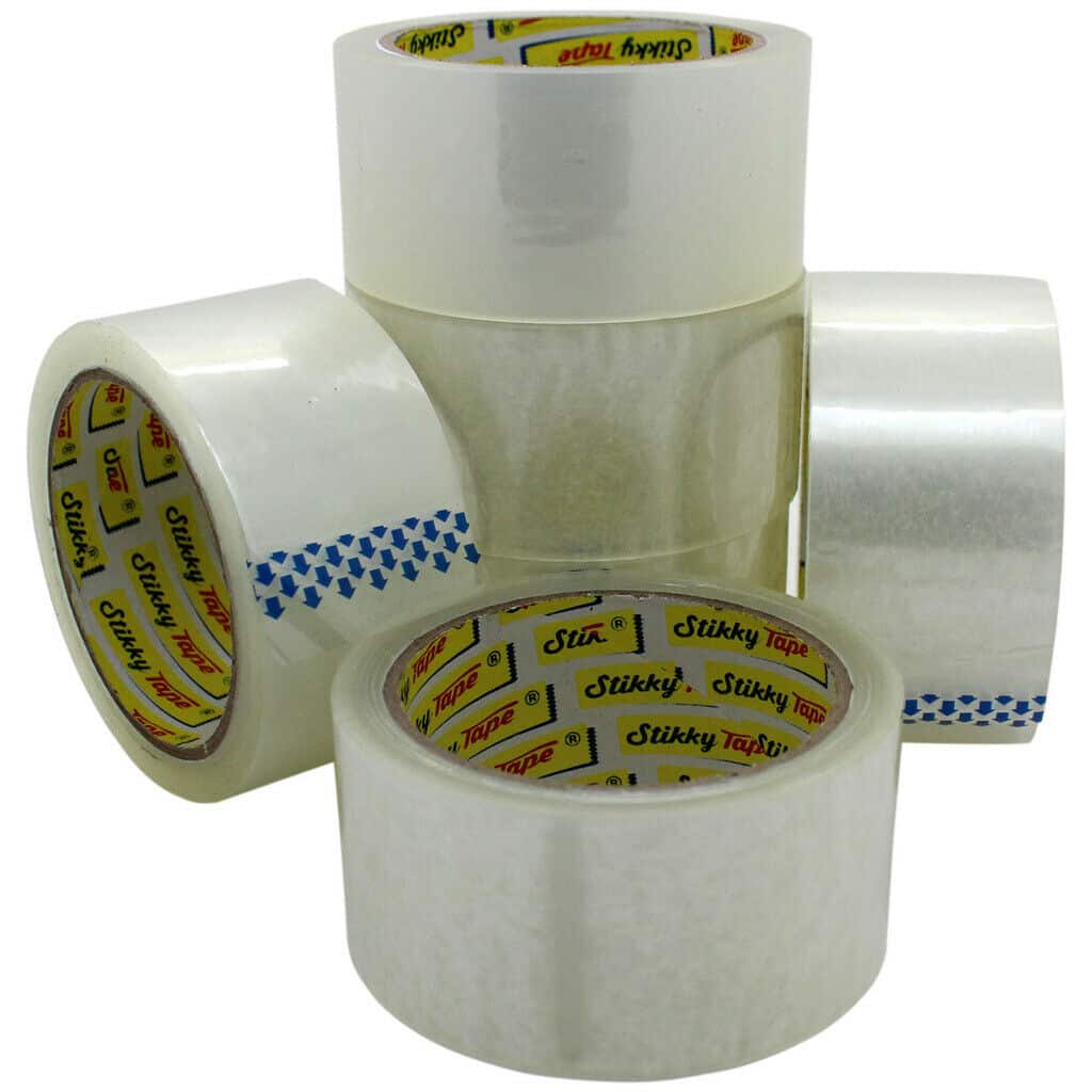 6 x Rolls of  2" FRAGILE Packing Parcel Tape 48mm x 66m LOW NOISE Top Quality