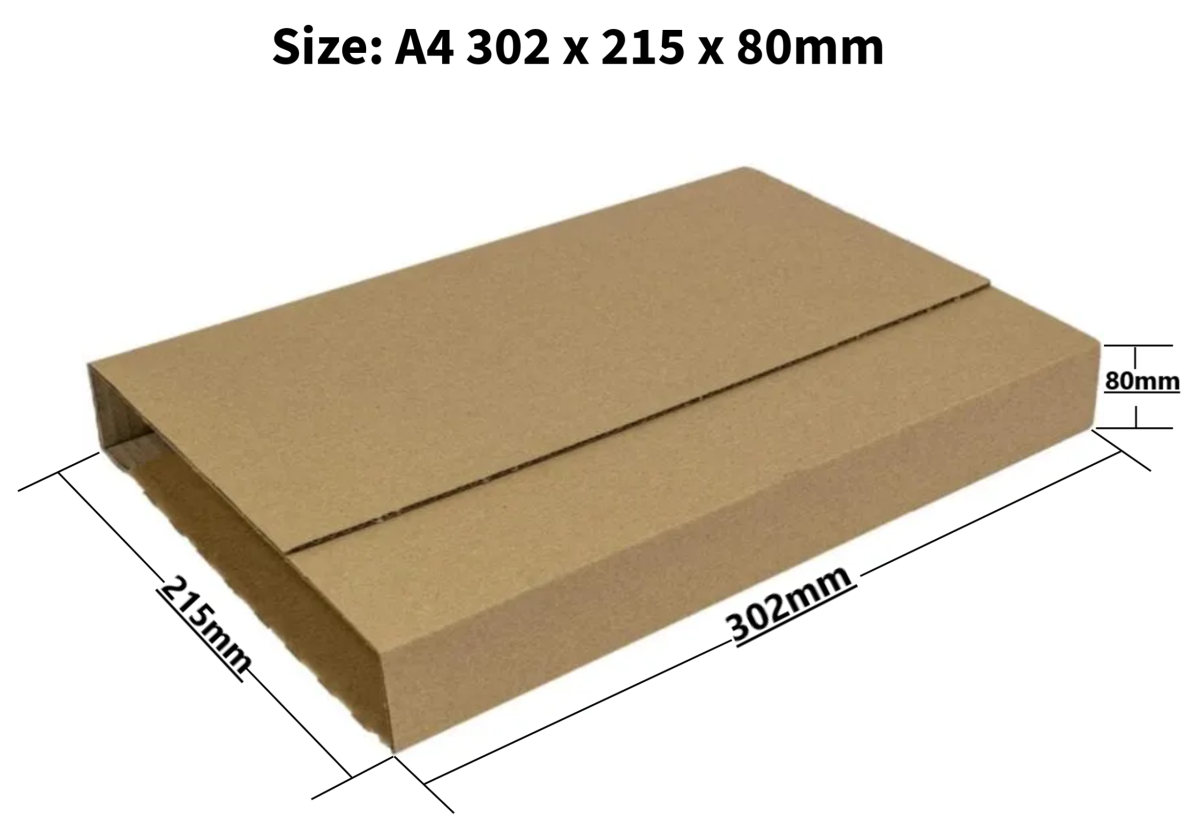 A4-Book-Wrap-mailers.png A4 Book Wrap Mailer 302mm x 215mm x 80mm - Image 2
