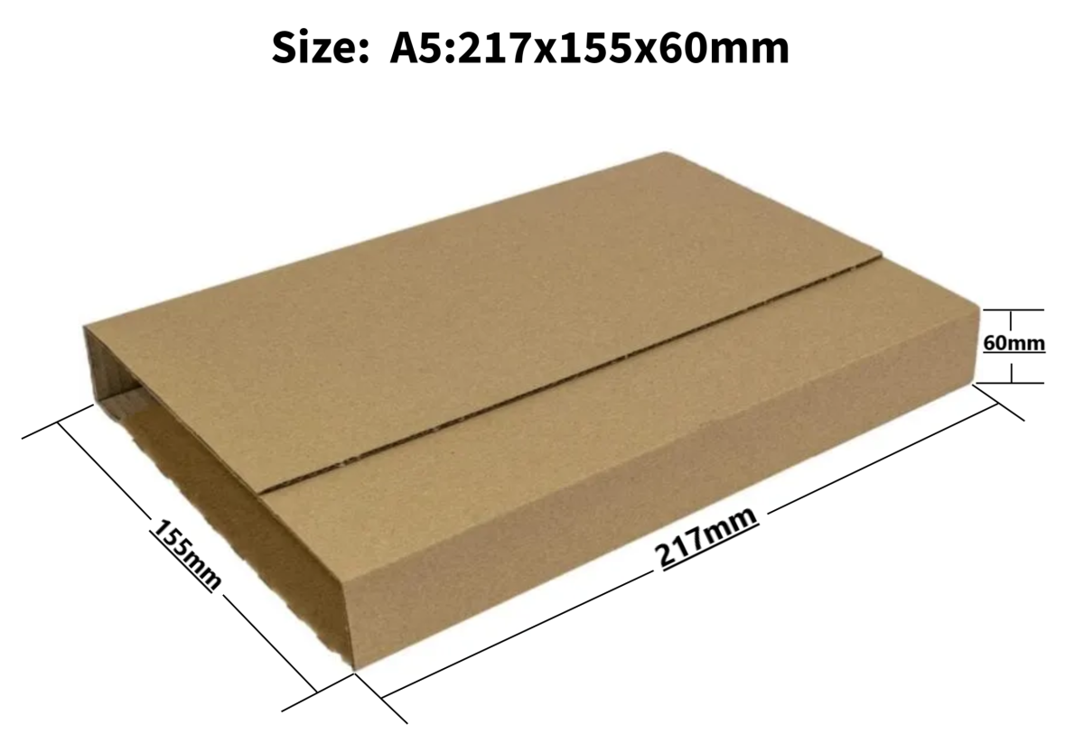 A5-Book-Wrap-Mailers.png A5 Book Wrap Mailer 217mm x 155mm x 60mm - Image 2