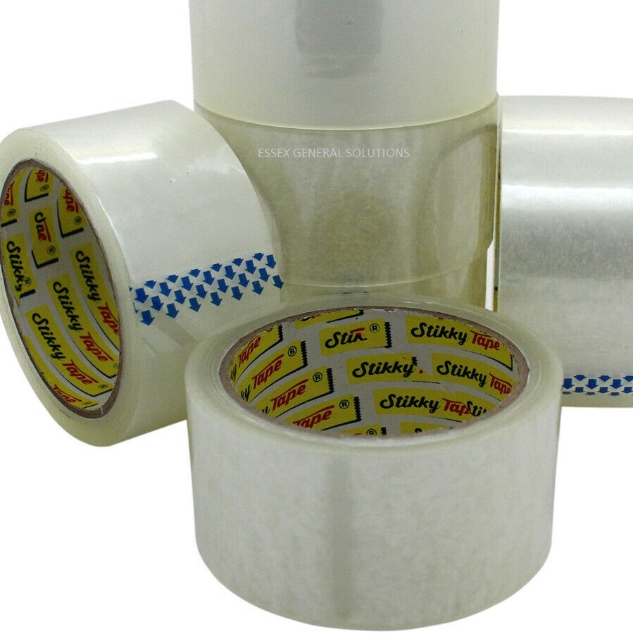 EGS-EBAY-AMAZON-SALES.jpg Clear Packing Tape 48mm x 66m STIKKY Branded - Image 1