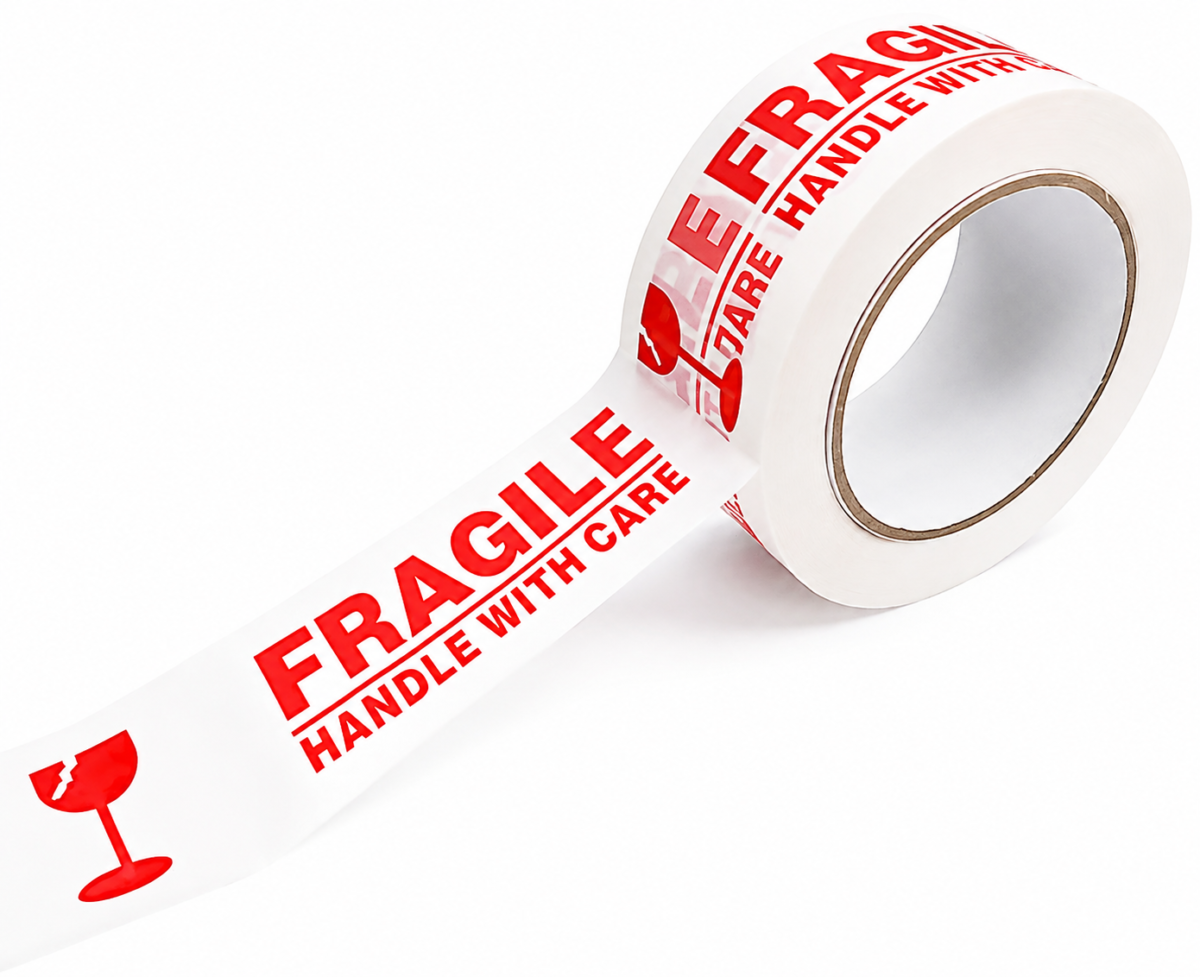 'Handle With Care' Printed Packaging Tape 48mm x 66m - Image 1