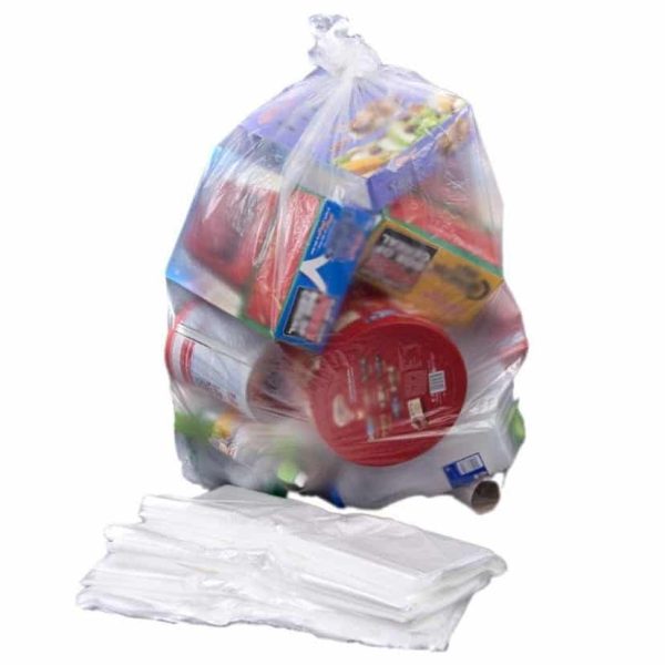160 Gauge Clear Refuse Sacks 18"x29"x39” (460mm x 730mm x 980mm)