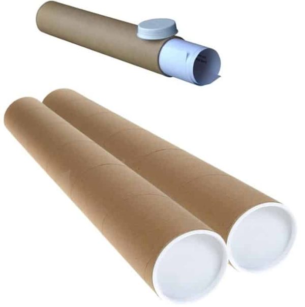 Brown Postal Tubes A0 34" x 2" (865mm x 50mm)