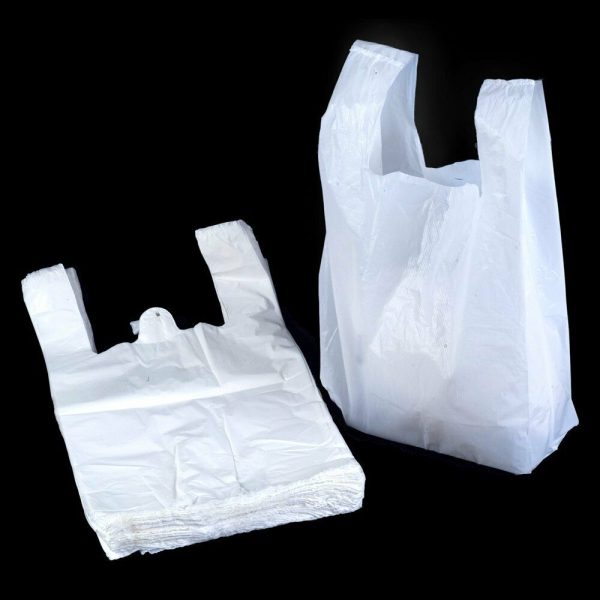 White Vest Carrier Bags 12"x18"x24"  Extra Heavy Duty 20mu (thickness)
